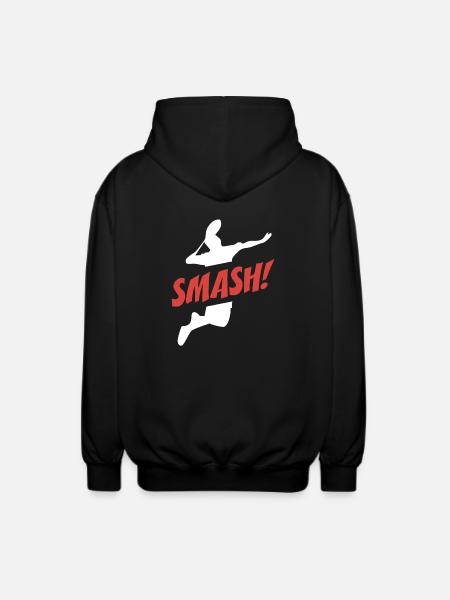 Smash Badminton - Unisex Hooded Jacket - black