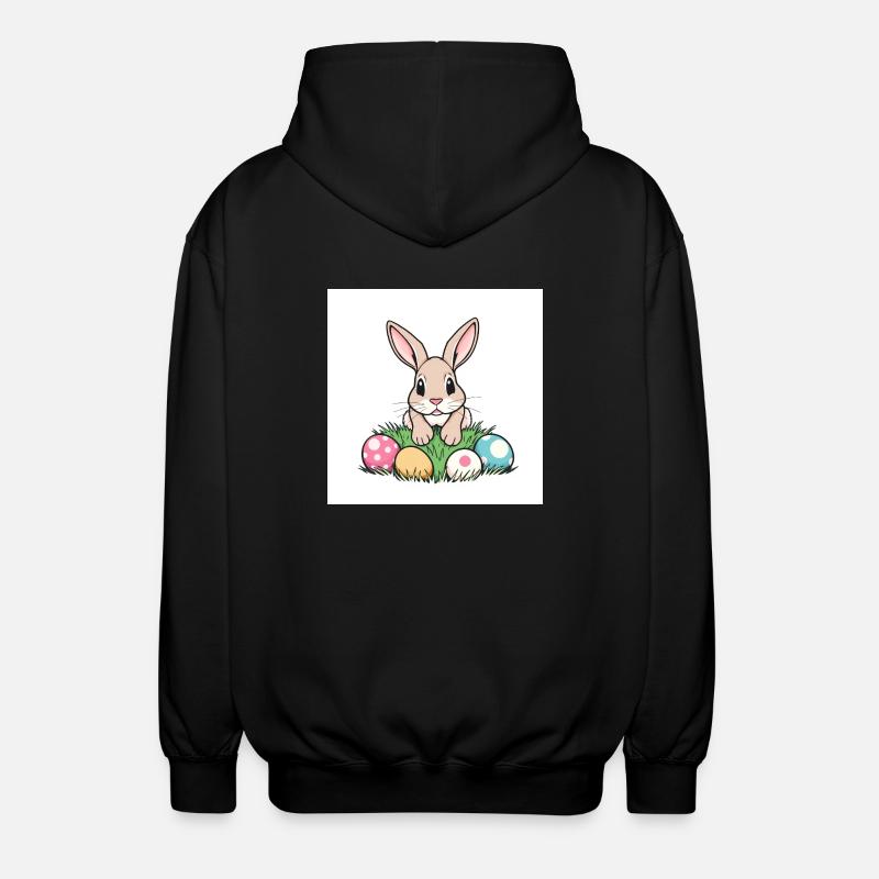 „Ostereierjagd beginnt!“ - Unisex Kapuzenjacke - Schwarz