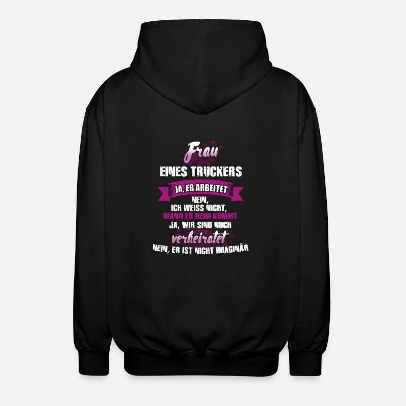 Trucker - Unisex Kapuzenjacke - Schwarz