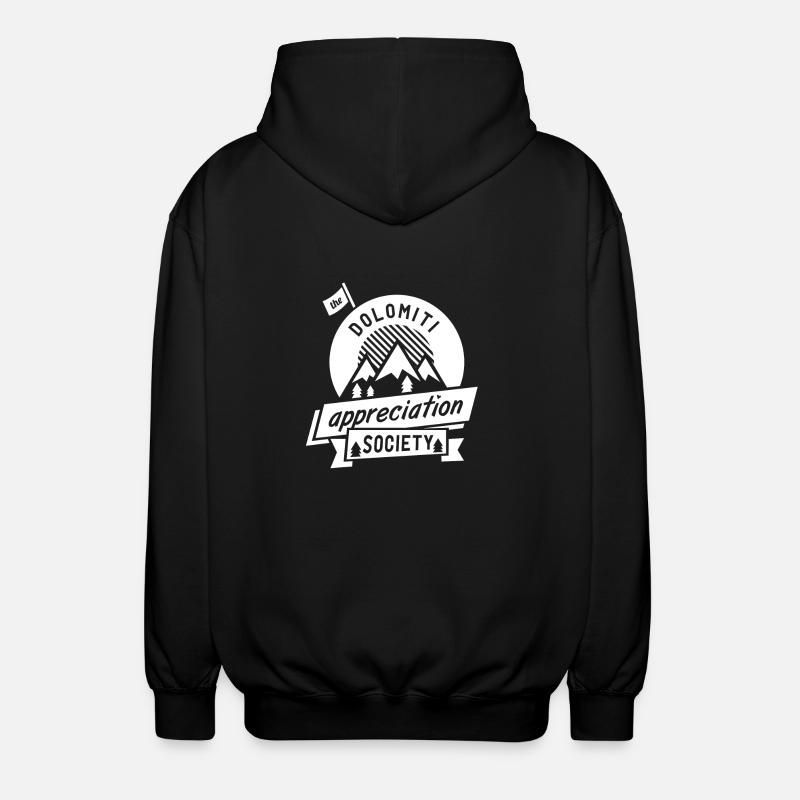 Dolomit Anerkennung weiß - Unisex Kapuzenjacke - Schwarz