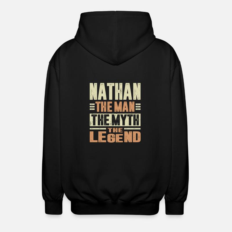 Nathan The Man - Unisex Hooded Jacket - black