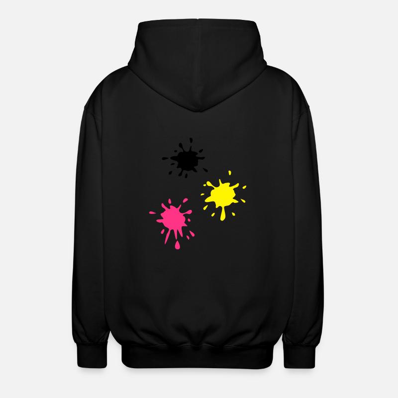 Kunst, Fleck, Paintball - Unisex Kapuzenjacke - Schwarz
