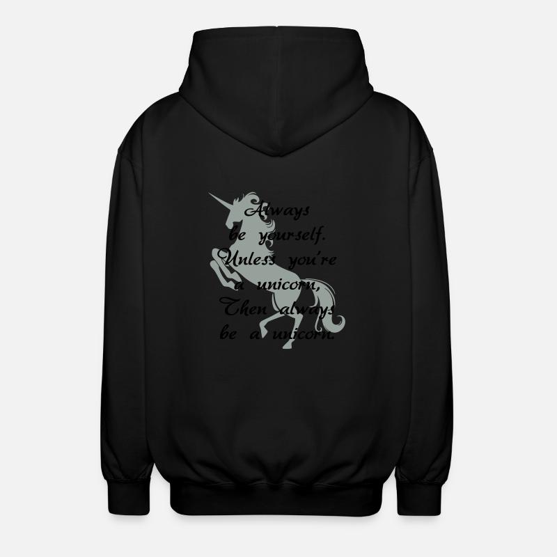 Immer ein Einhorn - Unisex Kapuzenjacke - Schwarz