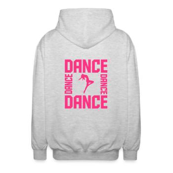 Dance - Unisex Kapuzenjacke - Hellgrau meliert - Hinten - AI Model Male 185 light (185cm)