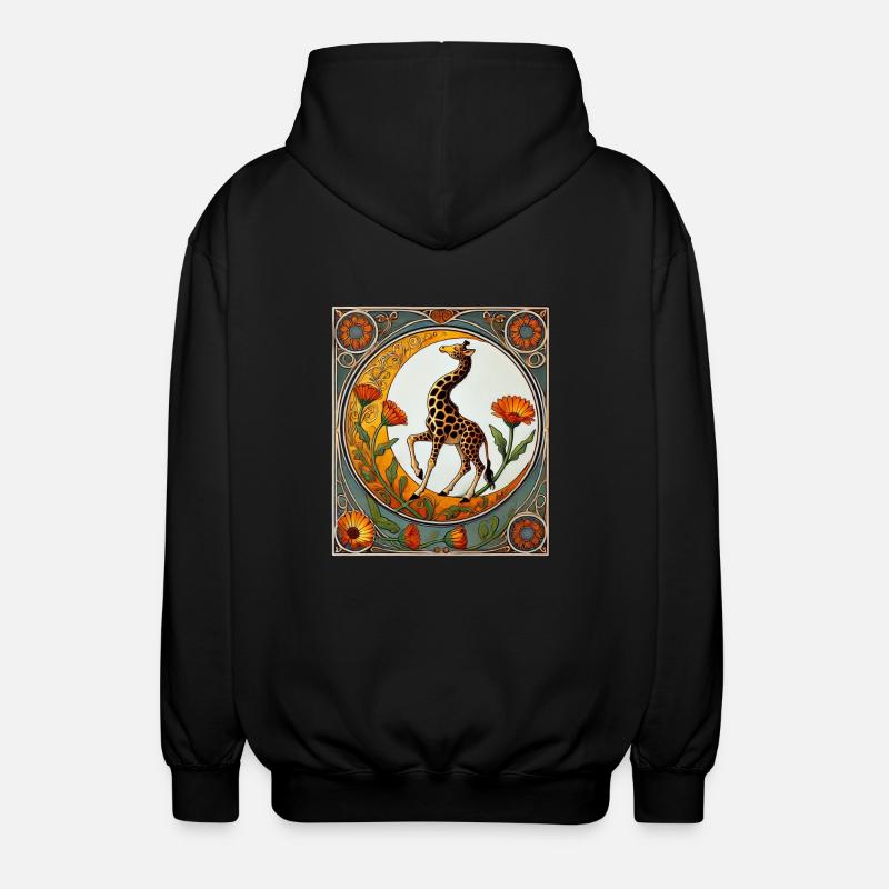Giraffe - Unisex Kapuzenjacke - Schwarz