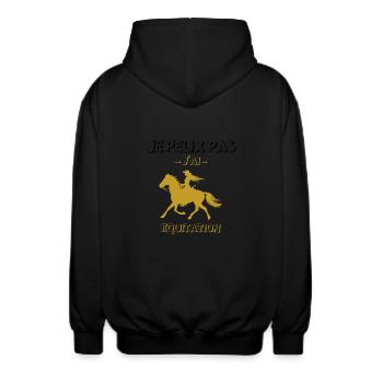 Ich kann nicht fahren - Unisex Kapuzenjacke - Schwarz - Hinten - AI Model Male 185 light (185cm)
