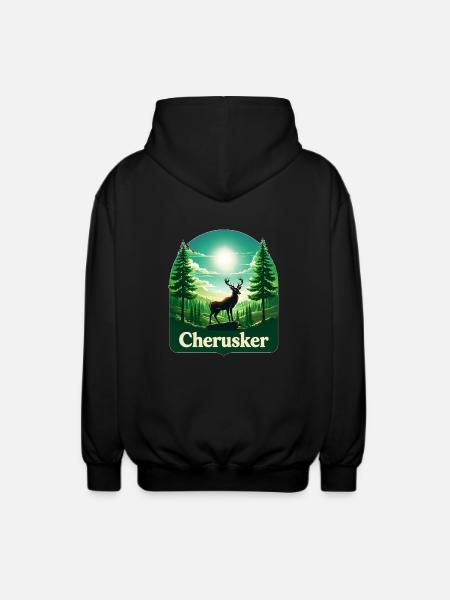 Cherusci – Pride of the Woods - Unisex Hooded Jacket - black