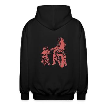 Crâne de hors-la-loi Gangs d’autoroutes Mort de motard - Veste à capuche unisexe - noir - Dos - AI Model Male 185 light (185cm)
