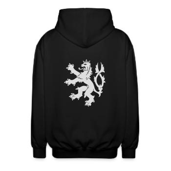 Bohemian Lion - Unisex Kapuzenjacke - Schwarz - Hinten - AI Model Male 185 light (185cm)