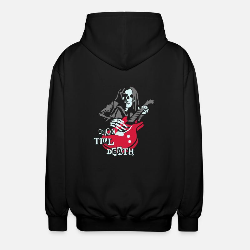 dead_guitar_player_2 - Unisex Hooded Jacket - black