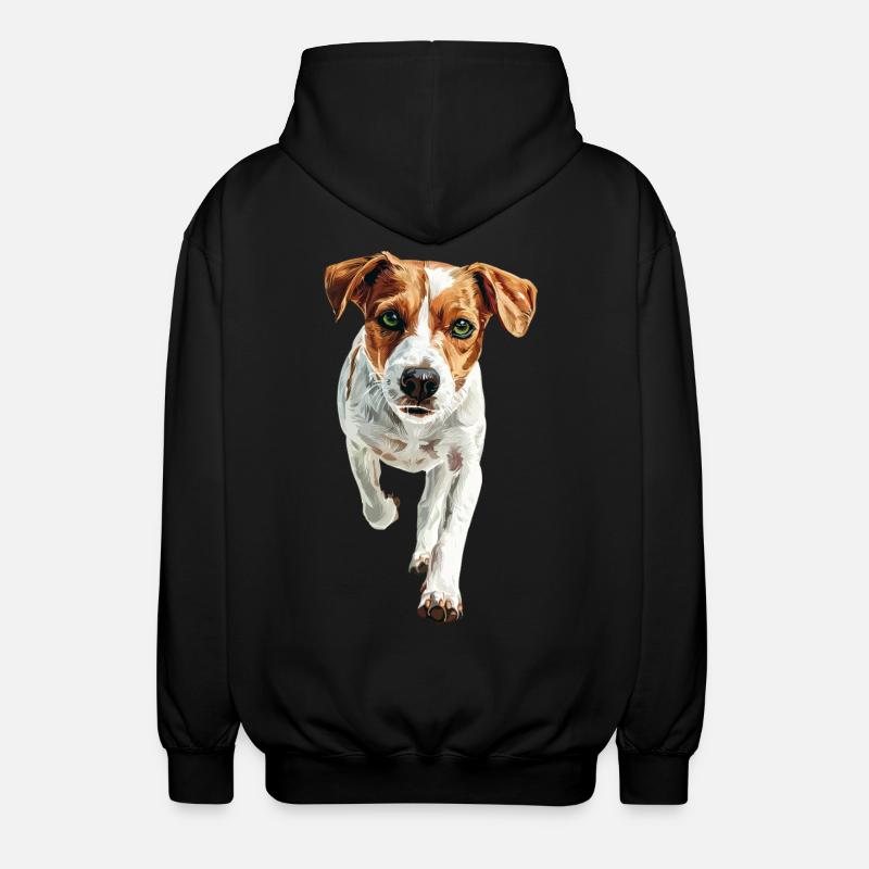 Jack Russell Terrier - Unisex Kapuzenjacke - Schwarz