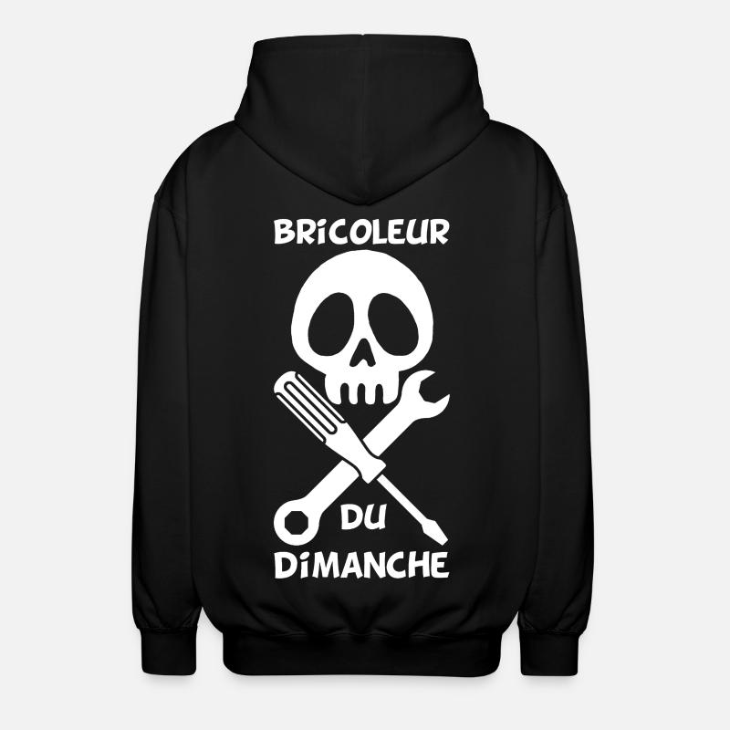 Bricoleur du dimanche (blanc) - Veste à capuche unisexe - noir