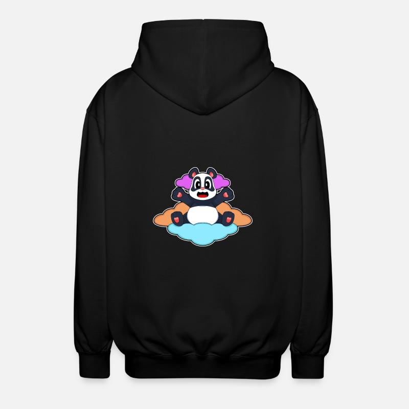 Nuages Panda - Veste à capuche unisexe - noir