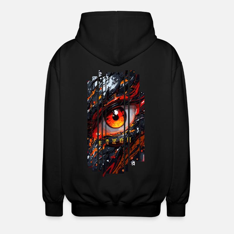 Cyborg Eyes Drachenmädchen - Unisex Kapuzenjacke - Schwarz