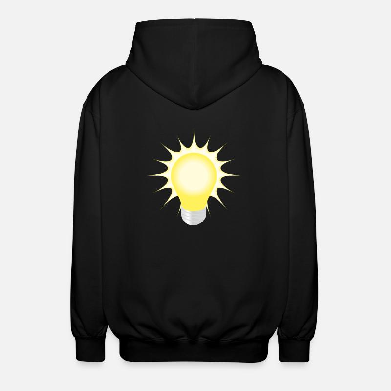 light bulb - Unisex Hooded Jacket - black