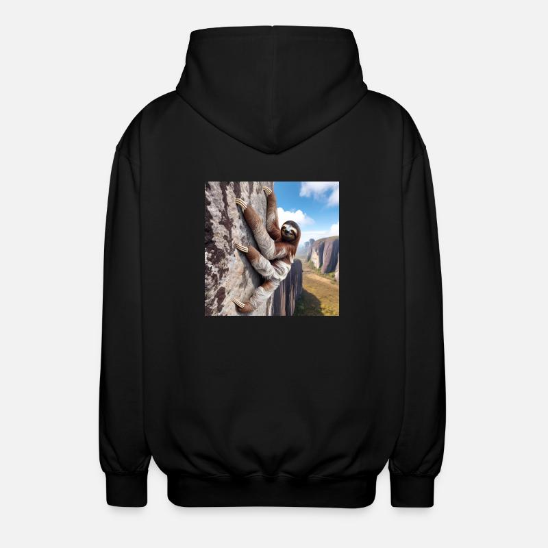 Faultier Wanderer FreeClimber - Unisex Kapuzenjacke - Schwarz