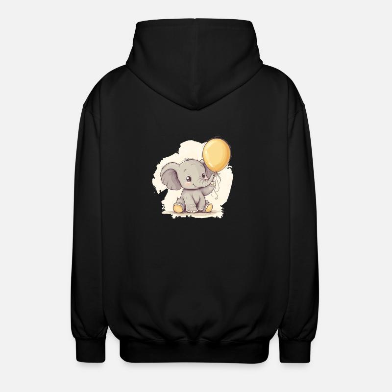 Bébé éléphant - Veste à capuche unisexe - noir