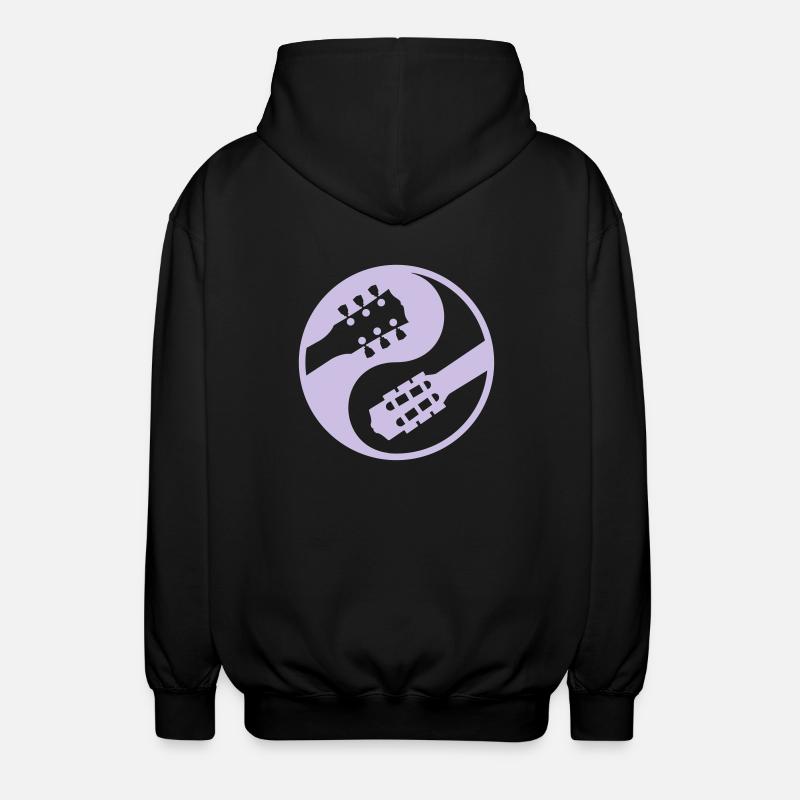 guitare classique vs electrique yinyang - Veste à capuche unisexe - noir
