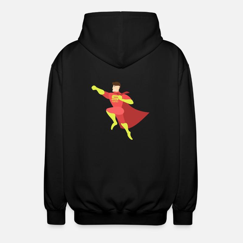Superpapa als Geschenk - Unisex Kapuzenjacke - Schwarz