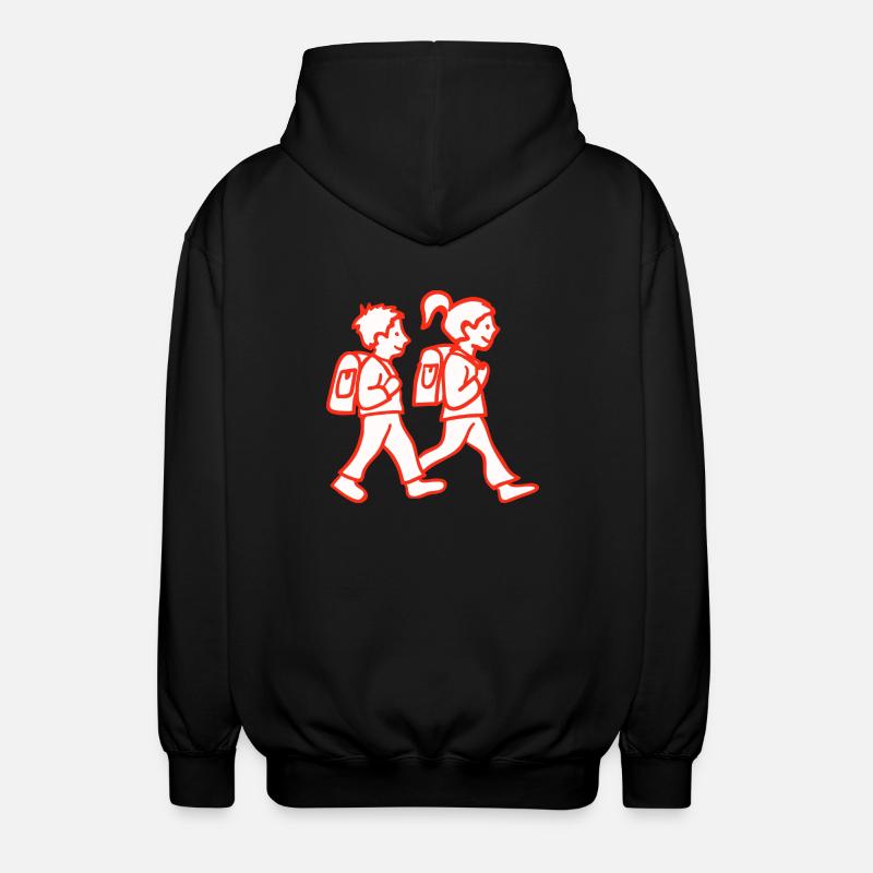 backpack suitcase backpack bag briefcase22 - Unisex Hooded Jacket - black