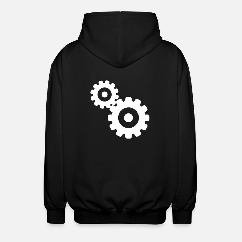 engrenage - Veste à capuche unisexe - noir