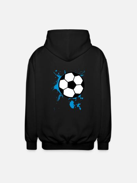 Fußball Splash 3c - Unisex Kapuzenjacke - Schwarz