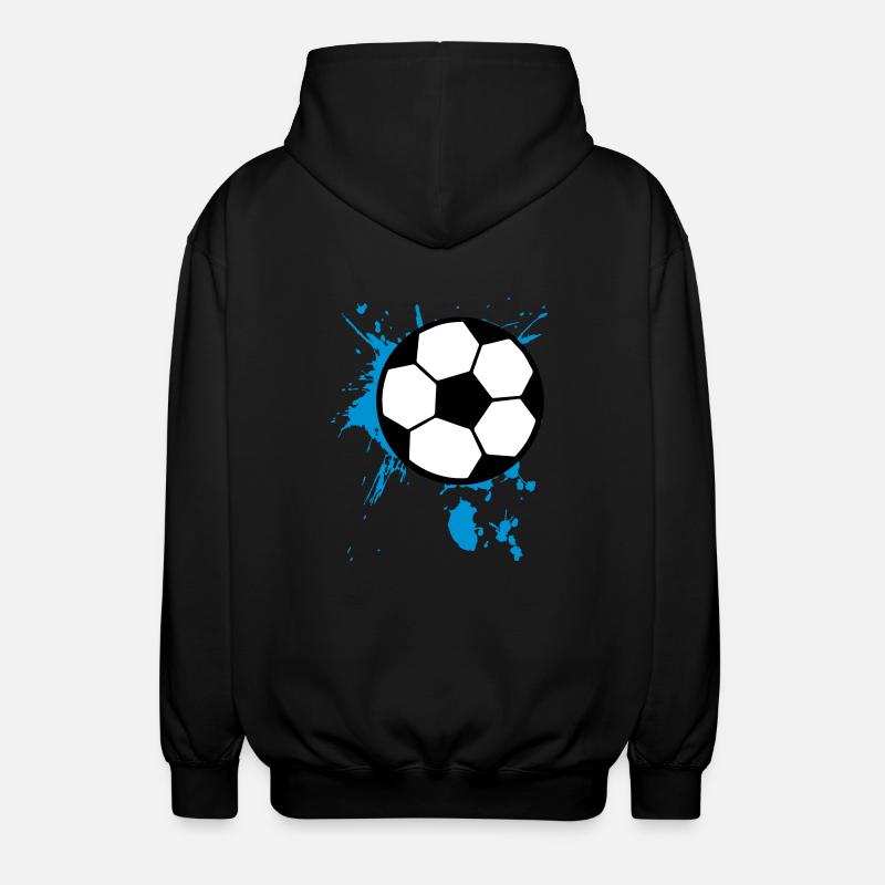 Fußball Splash 3c - Unisex Kapuzenjacke - Schwarz