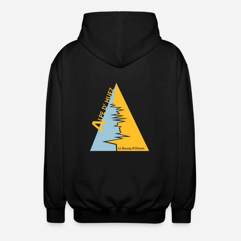 Alpe d'Huez - Unisex Kapuzenjacke - Schwarz
