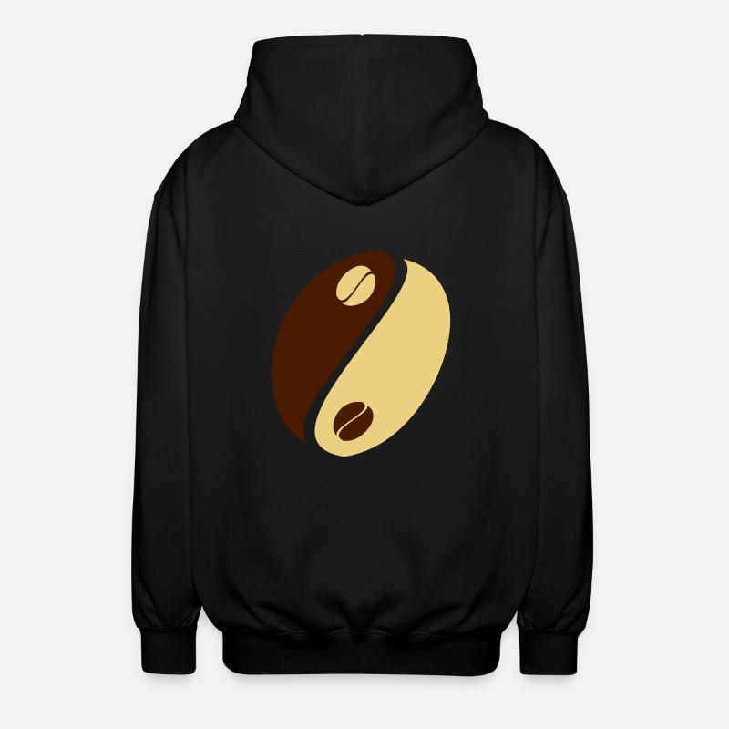 Coffee Bean Yin Yang - Veste à capuche unisexe - noir