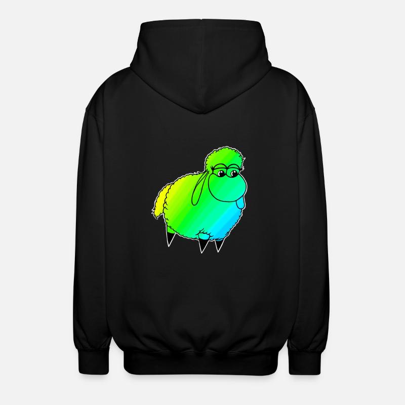 Wolly Sheeeepling Retro wave - Unisex Kapuzenjacke - Schwarz