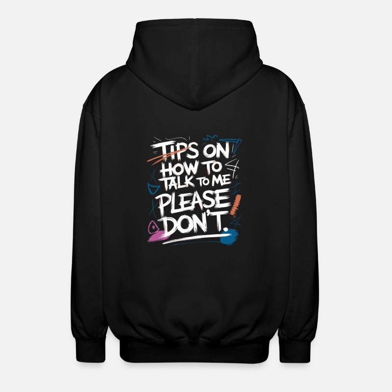 Introvertiert und Gesprächsfrei - Unisex Kapuzenjacke - Schwarz