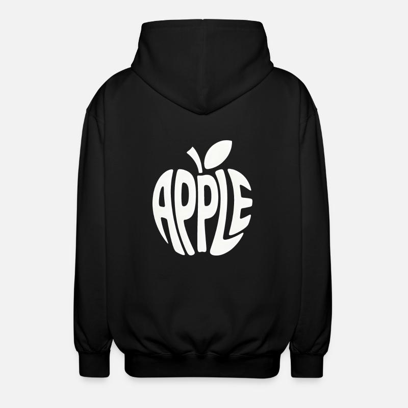 Apple - Cool Fruit Logo - Unisex Hooded Jacket - black