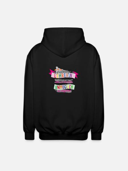 Großartige Lehrerin - Unisex Kapuzenjacke - Schwarz