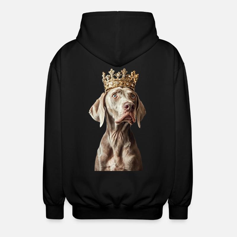 Weimaraner - Unisex Hooded Jacket - black