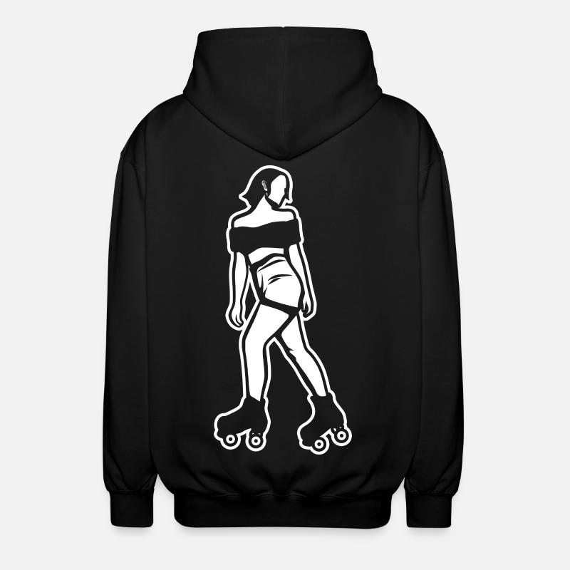 Rollerskates Mädchen - Unisex Kapuzenjacke - Schwarz