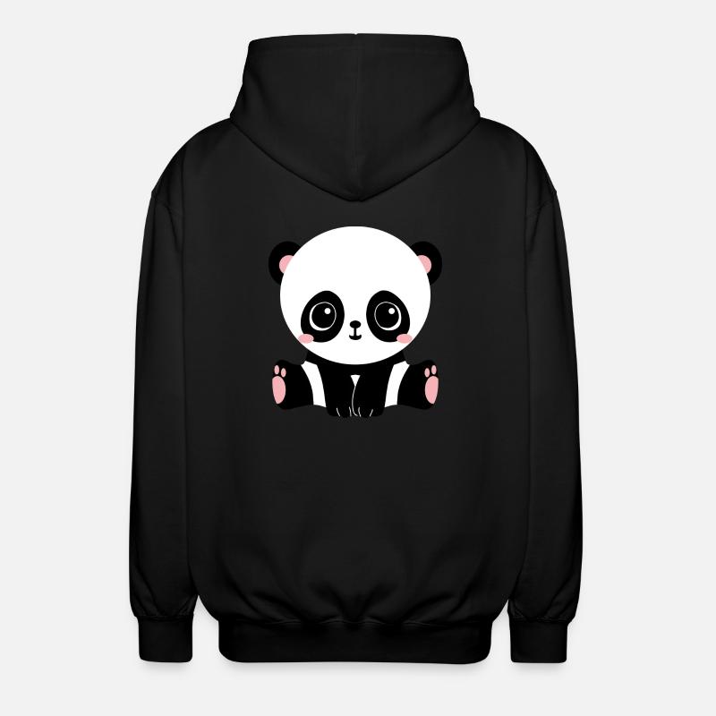 Panda - Unisex Kapuzenjacke - Schwarz