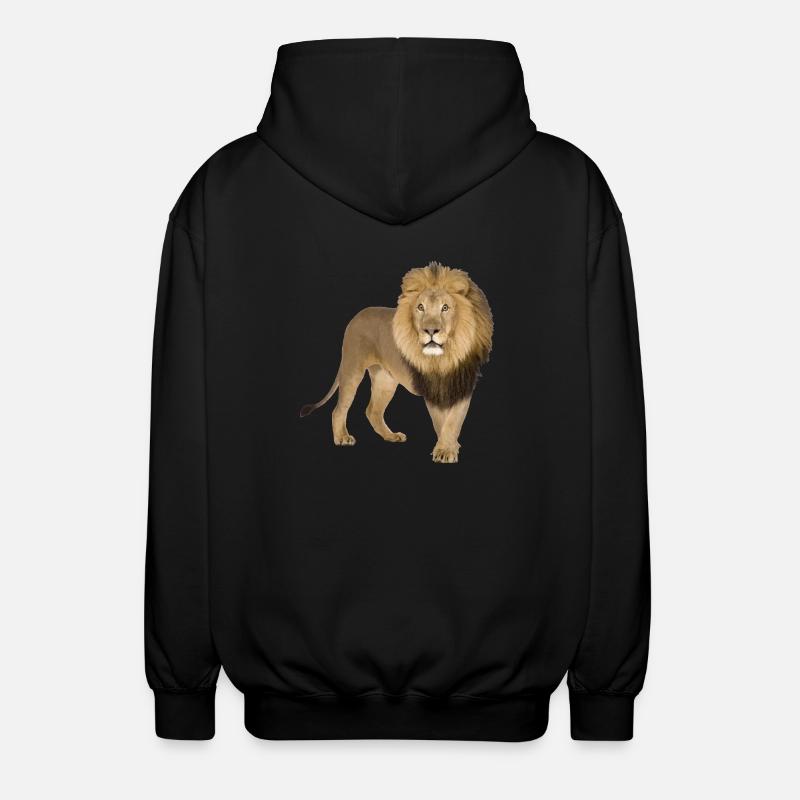 Löwe - Unisex Kapuzenjacke - Schwarz