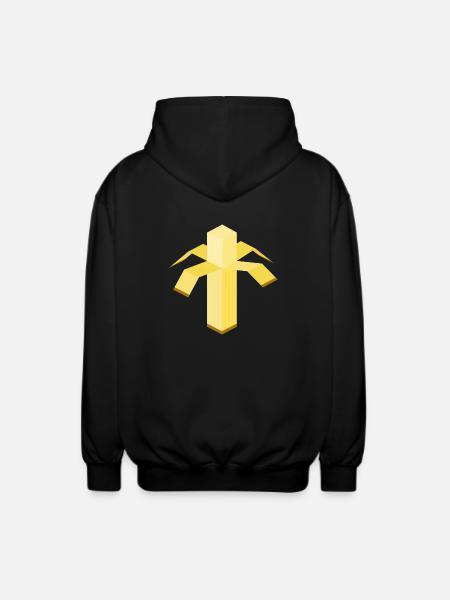 représentation abstraite d'une banane - Veste à capuche unisexe - noir