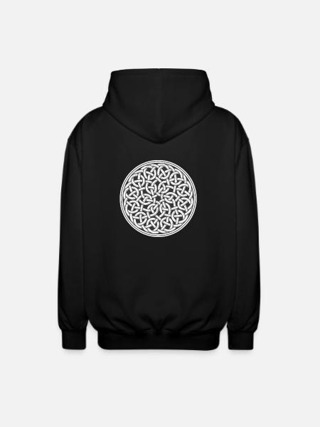 Celtic knot - Unisex Hooded Jacket - black