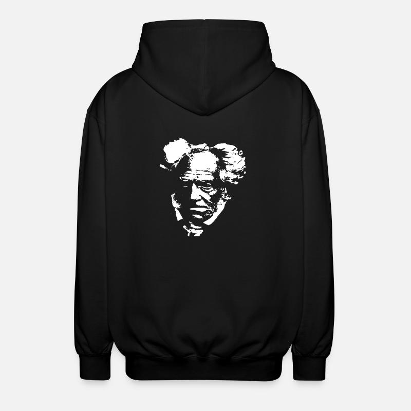 Arthur Schopenhauer - Unisex Hooded Jacket - black