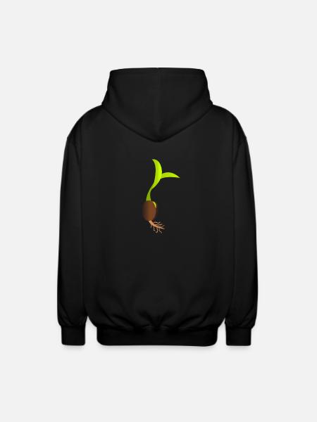 seedling - Unisex Hooded Jacket - black