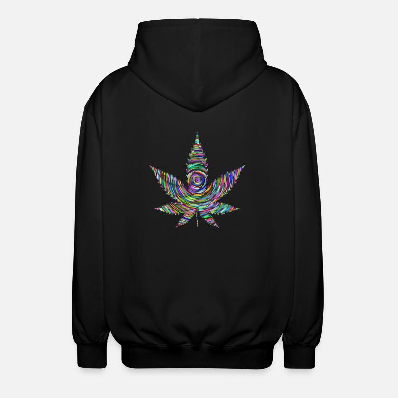Rainbow Weed - Unisex Hooded Jacket - black