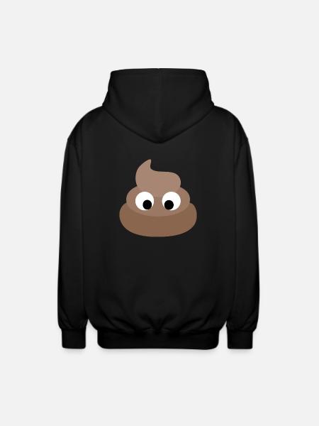 Poop Emoji Poop Pile - Unisex Hooded Jacket - black