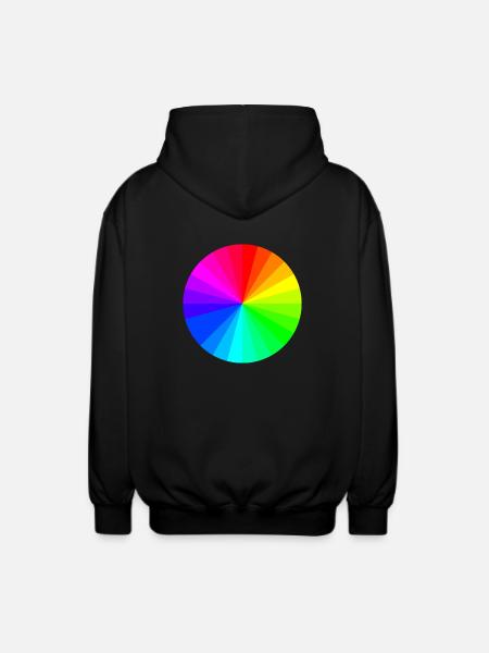 Farbkreis - Unisex Kapuzenjacke - Schwarz