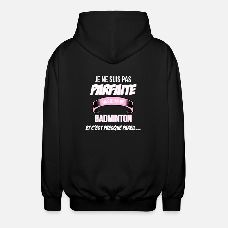 Badminton - Veste à capuche unisexe - noir