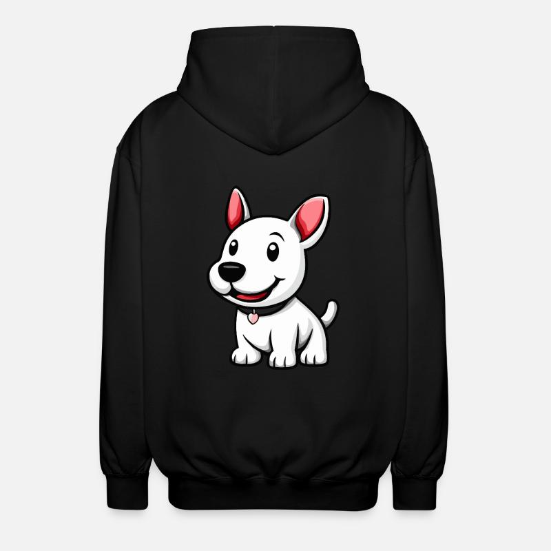 Bull Terrier Chien Mignon - Veste à capuche unisexe - noir