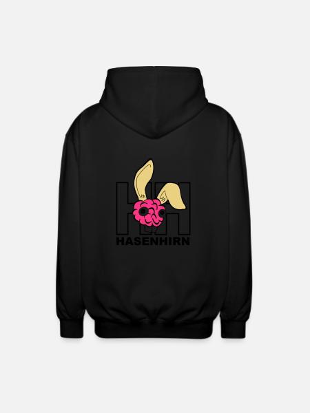 Hasenhirn - Unisex Kapuzenjacke - Schwarz