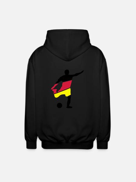 Fußball - Unisex Kapuzenjacke - Schwarz