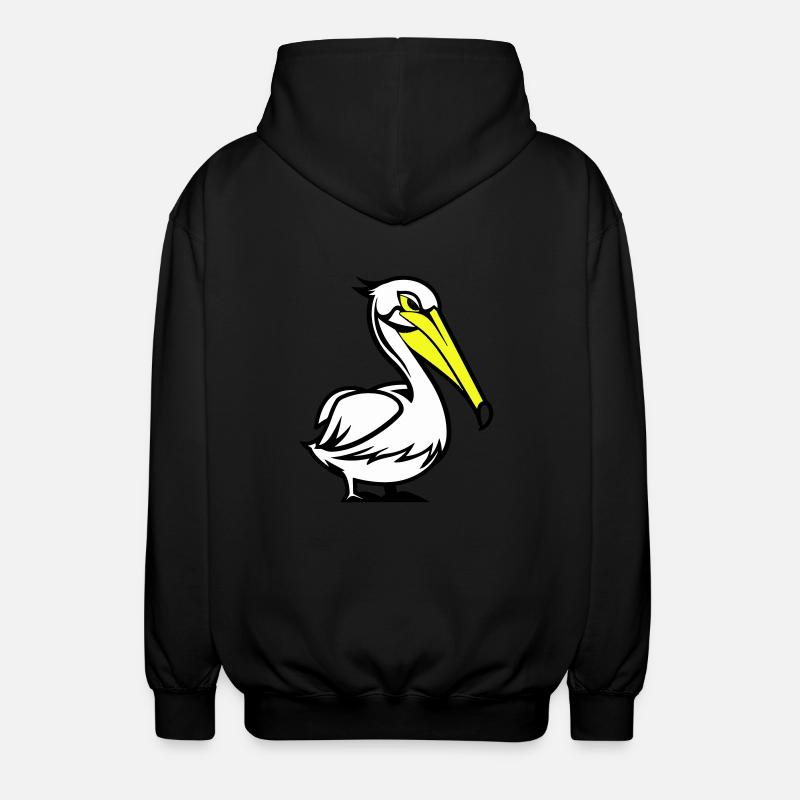 pelikan comic - Unisex Kapuzenjacke - Schwarz