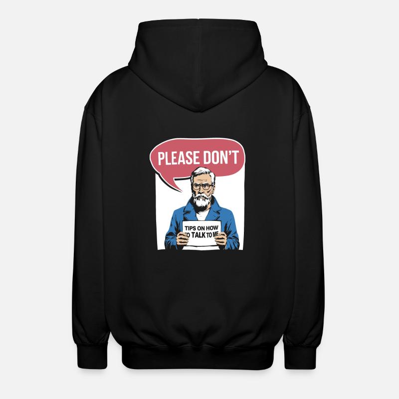 Schweigsam und introvertiert - Unisex Kapuzenjacke - Schwarz